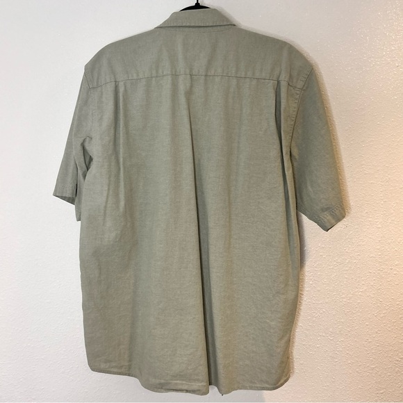 Wrangler Olive Green Short Sleeve Comfort Flex Shirt Size Large - Picture 3 of 5